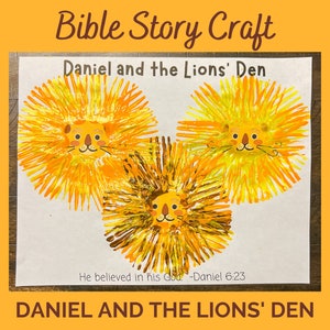 Iglesia para niños, Lecciones bíblicas, Daniel y el foso de los leones, Manualidad para la iglesia en edad preescolar, Hoja para colorear con pincel, Imprimibles para la escuela dominical, Escuela Bíblica de Verano