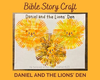 Daniel und die Höhle des Löwen Handwerk Printable | Sonntagsschulbibelaktivität | Kinder Christliche Bibelgeschichte PDF | Vorschule & Hausschule Handwerk