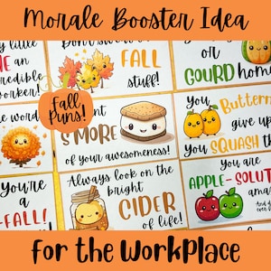 Herbst Wortspiele, Ermutigungskarten, Punny Wortspiele, Stimmungsaufheller, Lunchbox Notizen, Selbstvertrauen Booster, lustige Ideen für den Arbeitsplatz