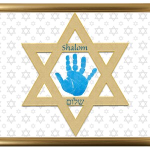 Star of David Handprint Printable Shalom Hebrew Jewish - Etsy