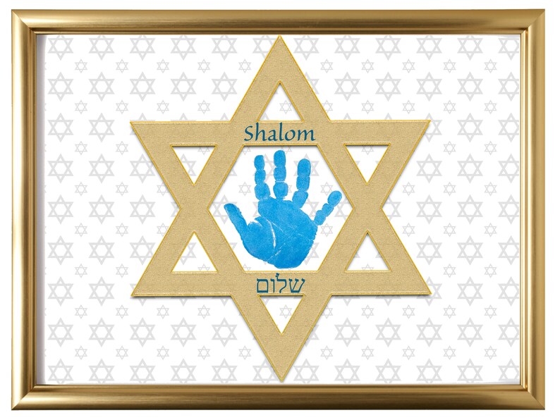Star of David Handprint Printable Shalom Hebrew Jewish - Etsy