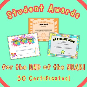 Certificates, Awards, End of Year Awards, Student Awards, Fun Class Award Ideas, End of the Year Party, Student Keepsake, EOY Ideas, Teacher