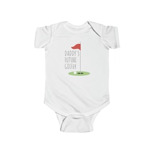 Daddy's Future Golfer - Golf Baby Onesie Bodysuit - Father's Day Gift
