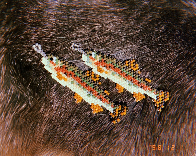 Rainbow Trout Earrings Etsy Canada