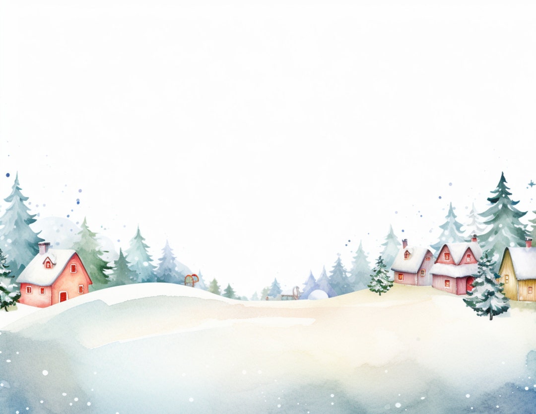 quaint-watercolor-christmas-houses-digital-backgrounds-pastel-snowy