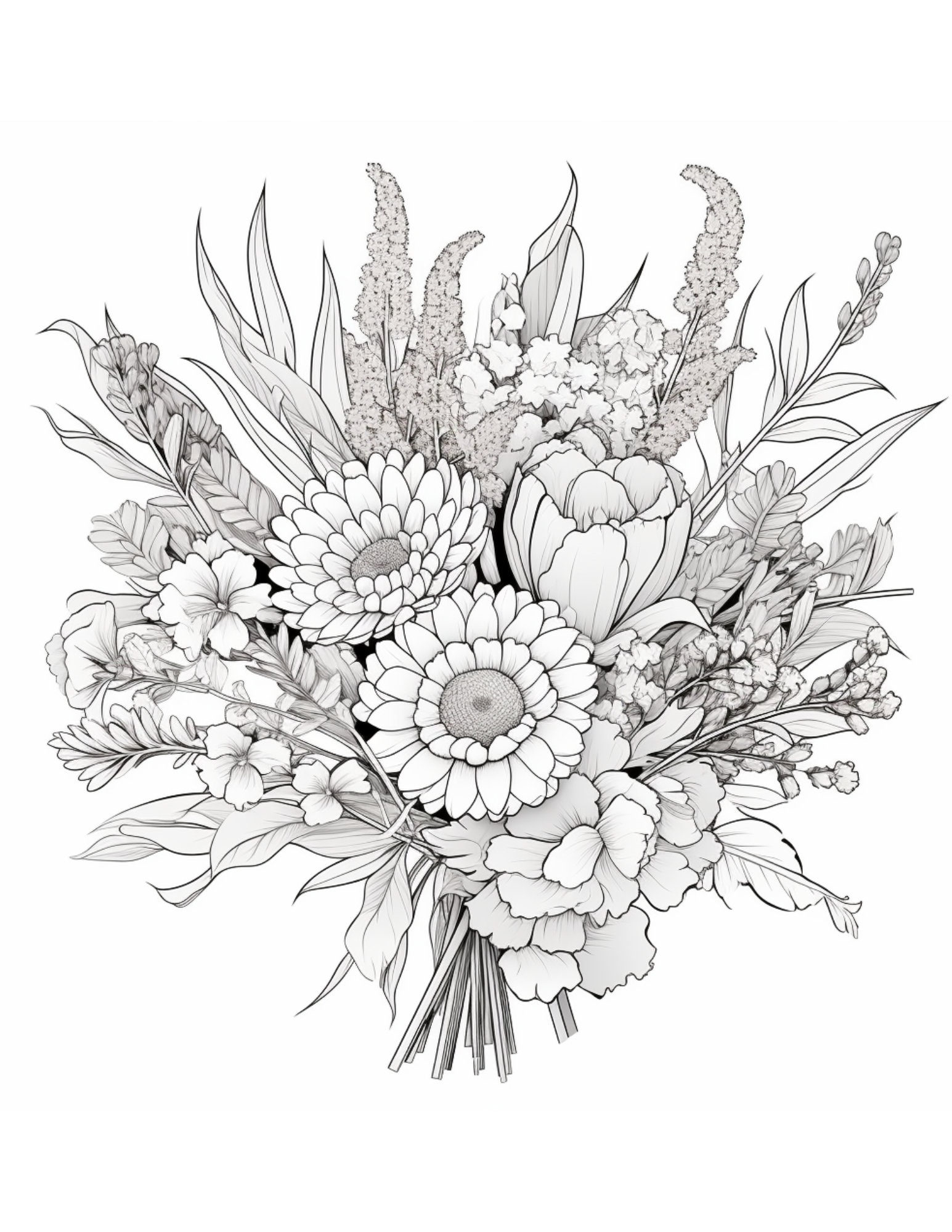 Dried Florals Coloring Pages for Adults â Art Therapy, Mindful Relaxation & Creative Self-Care