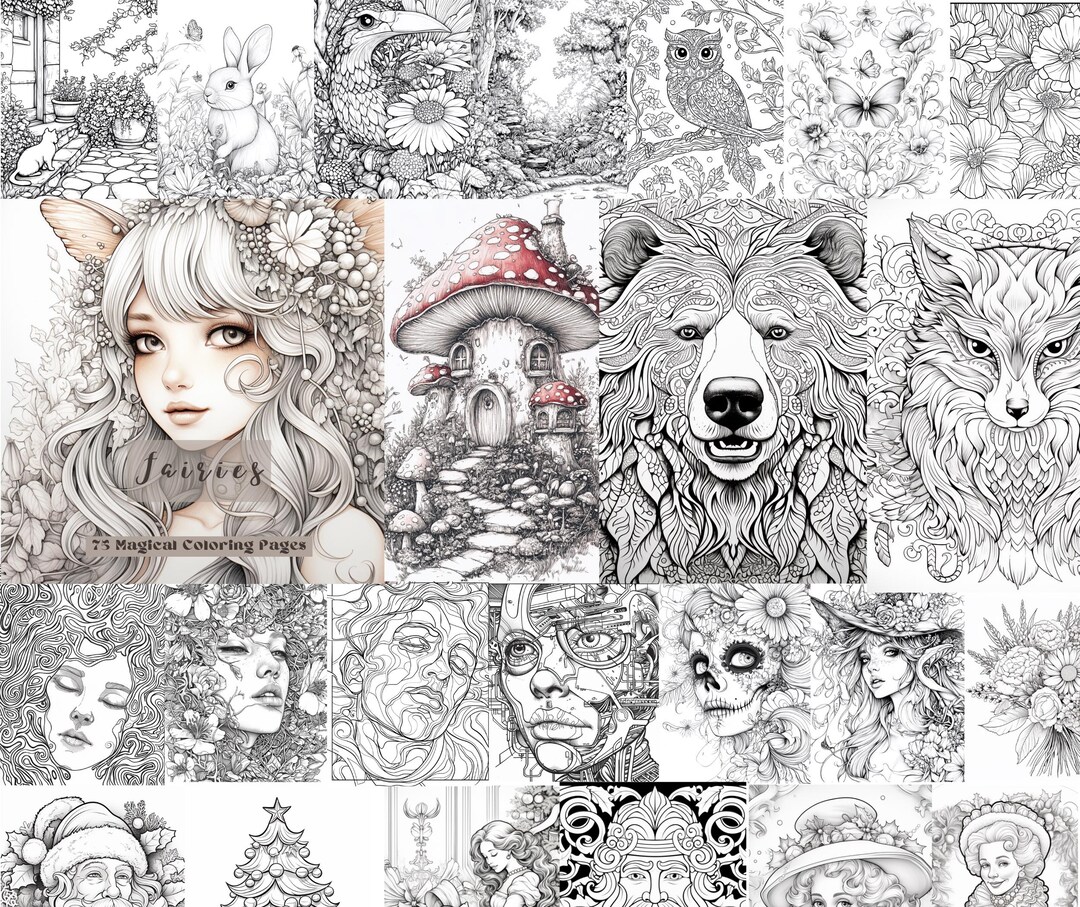 Coloring Page Bundle – 1,585 Printable PDF Pages! - Etsy