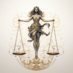 Vågens stjärnteckenkonst - 12x12 300 DPI PNG + utskrivbara PDF-avbildningar med astrologiska detaljer