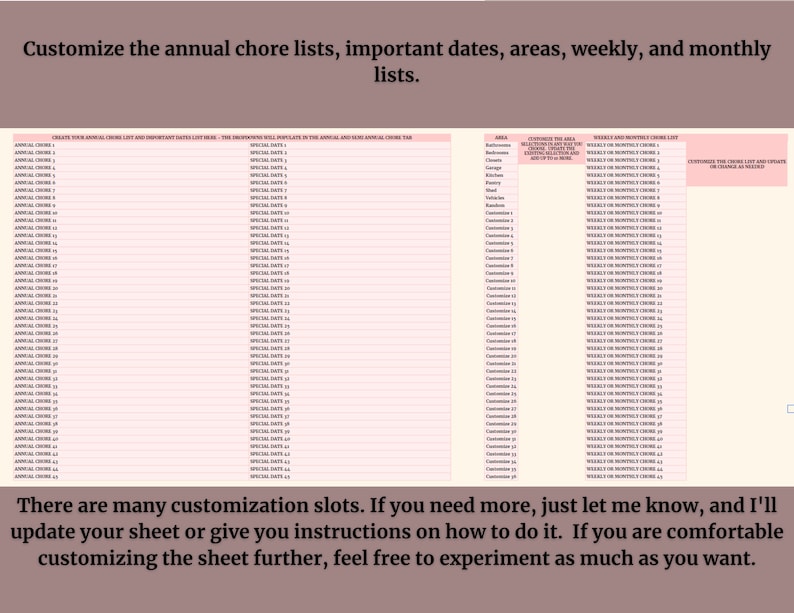 Chore Chart With Dashboard Spring-themed Customizable Google Sheets ...