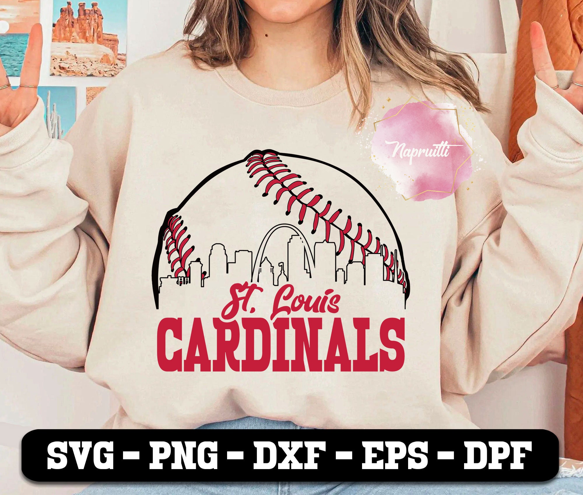 St. Louis Cardinals Shirt / St. Louis Cardinals Gifts / Hand 