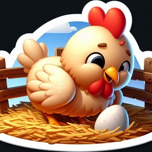 Huhn Aufkleber, wasserfester Aufkleber, Vinyl-Aufkleber