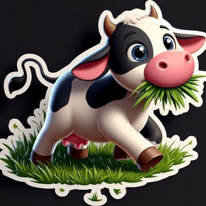 Cow sticker, waterproof sticker, vinyl sticker