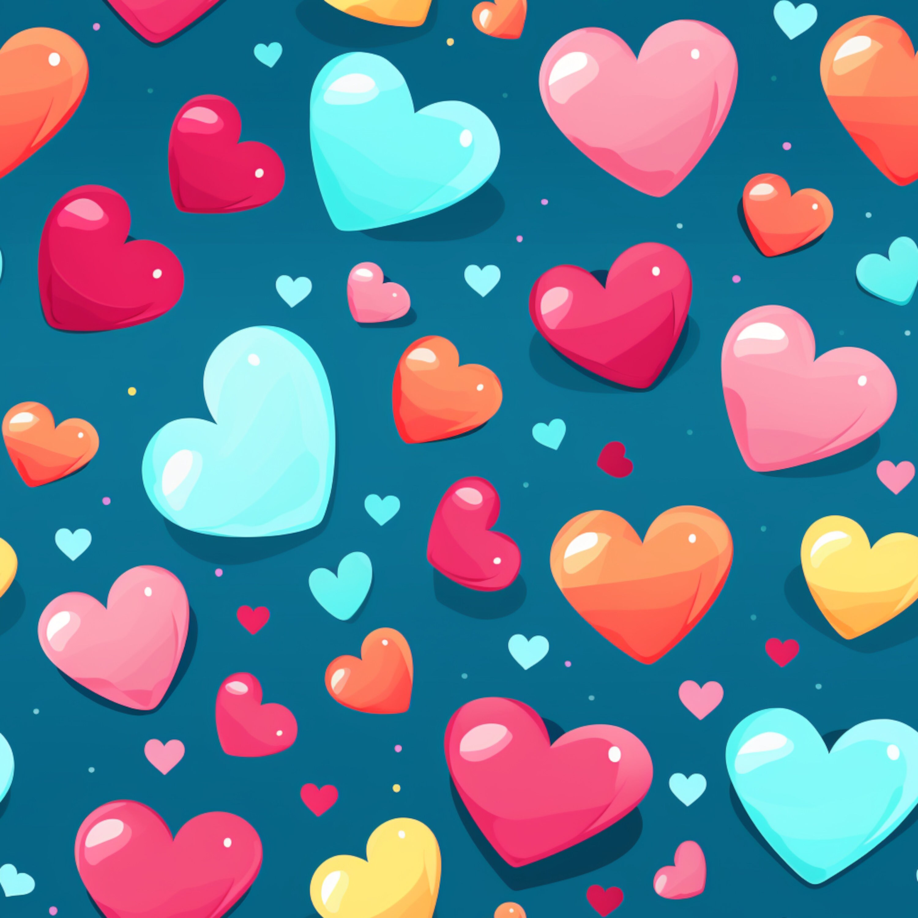 Tileable Heart Pattern Lovehearts 1 Seamless Tile Pattern - Etsy