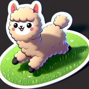 Alpaka Aufkleber, wasserfester Aufkleber, Vinyl-Aufkleber