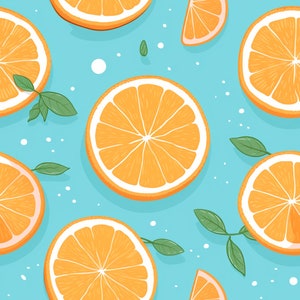 Orange Slices Seamless Tile Pattern