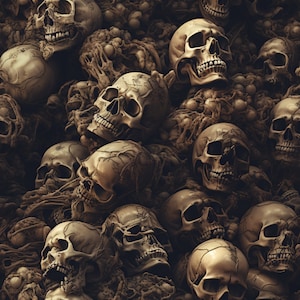 Skulls Seamless Tile Pattern
