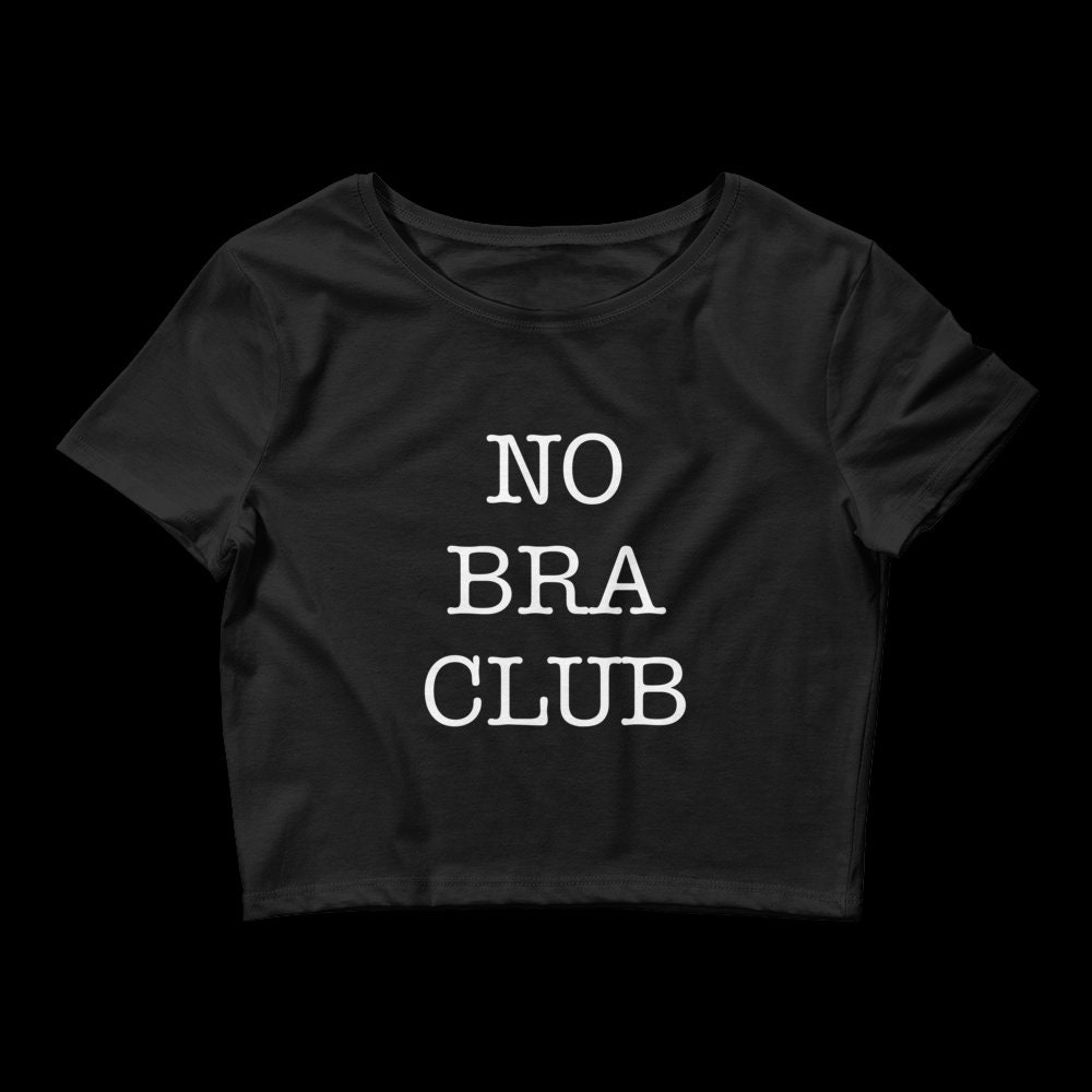 Women's No Bra Club Crop Top T Shirt, Baby Girl Cute Summer Spring