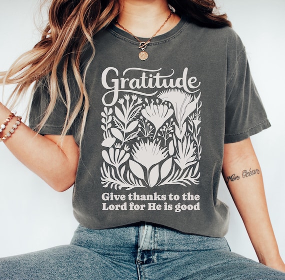 Christian Thanksgiving Shirt, Boho Christian T Shirt, Floral Comfort Colors Religious Shirt, Thankful Shirt, Faith Shirt, Jesus Shirt Women