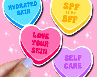 Valentine's Day Esthetician Sticker Bundle, Self-Care Gift