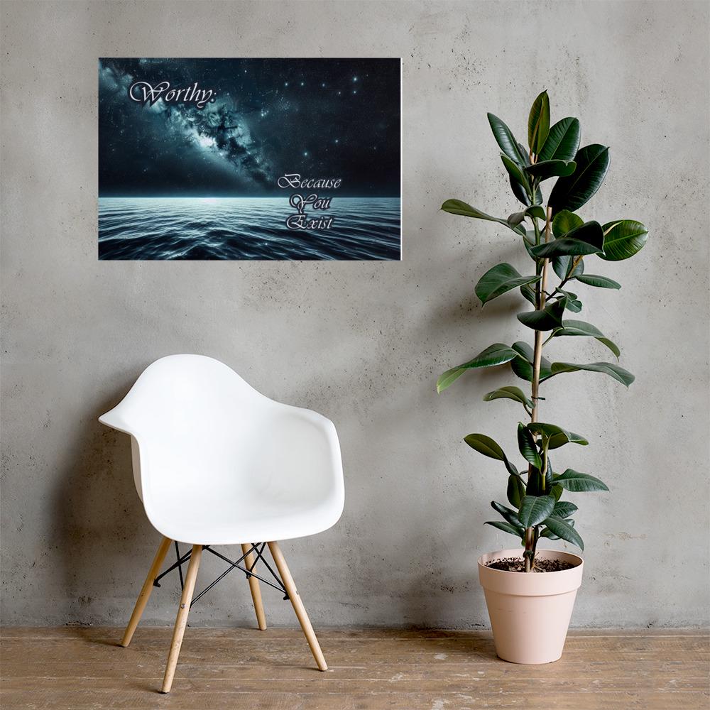 Inspirational Landscape Poster: Metaphysical Yoga Studio Decor