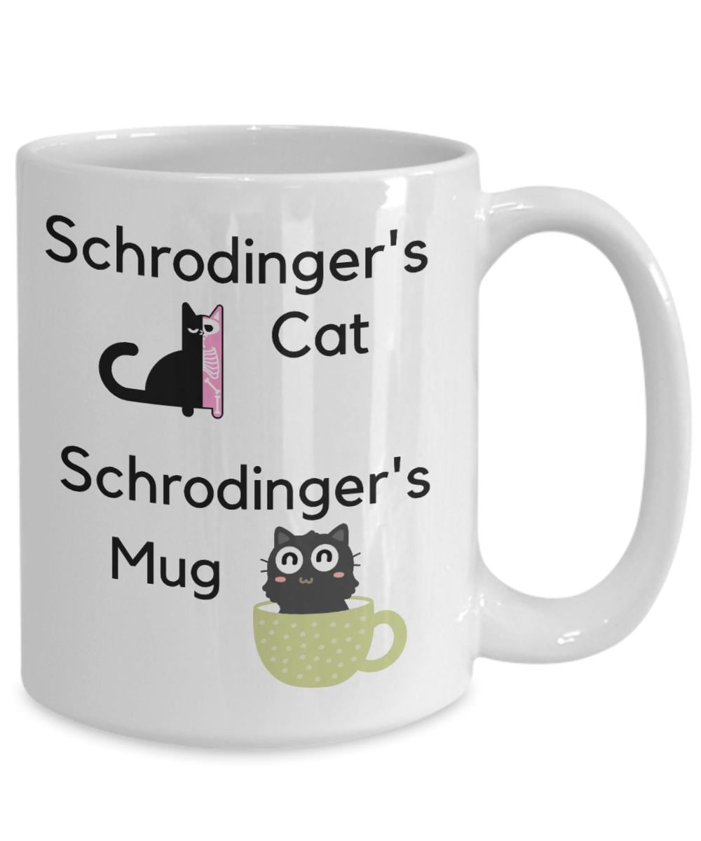 Schrodinger's Cat Heat Changing Mug Set - 2 Pack, 10 Oz Ceramic Mugs With Fun Science Gift Box