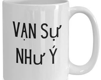 Wietnamski kubek do kawy, pomysły na prezenty inspirowane Wietnamem, kubek do herbaty z imieniem Wietnamu na szczęście