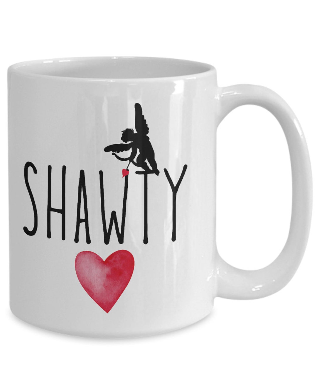 Shawty Valentine's Day Coffee Mug: Cupid Arrow Heart Gift - Etsy