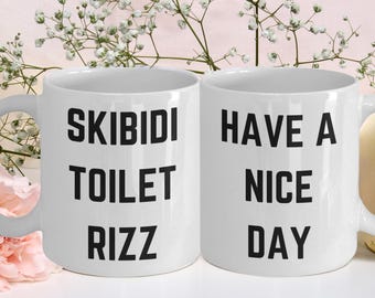 Skibidi Toilet Rizz Coffee Mug: Funny Meme Gift