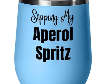 Aperol Spritz Wine Glass: Insulated Stemless Drinkware