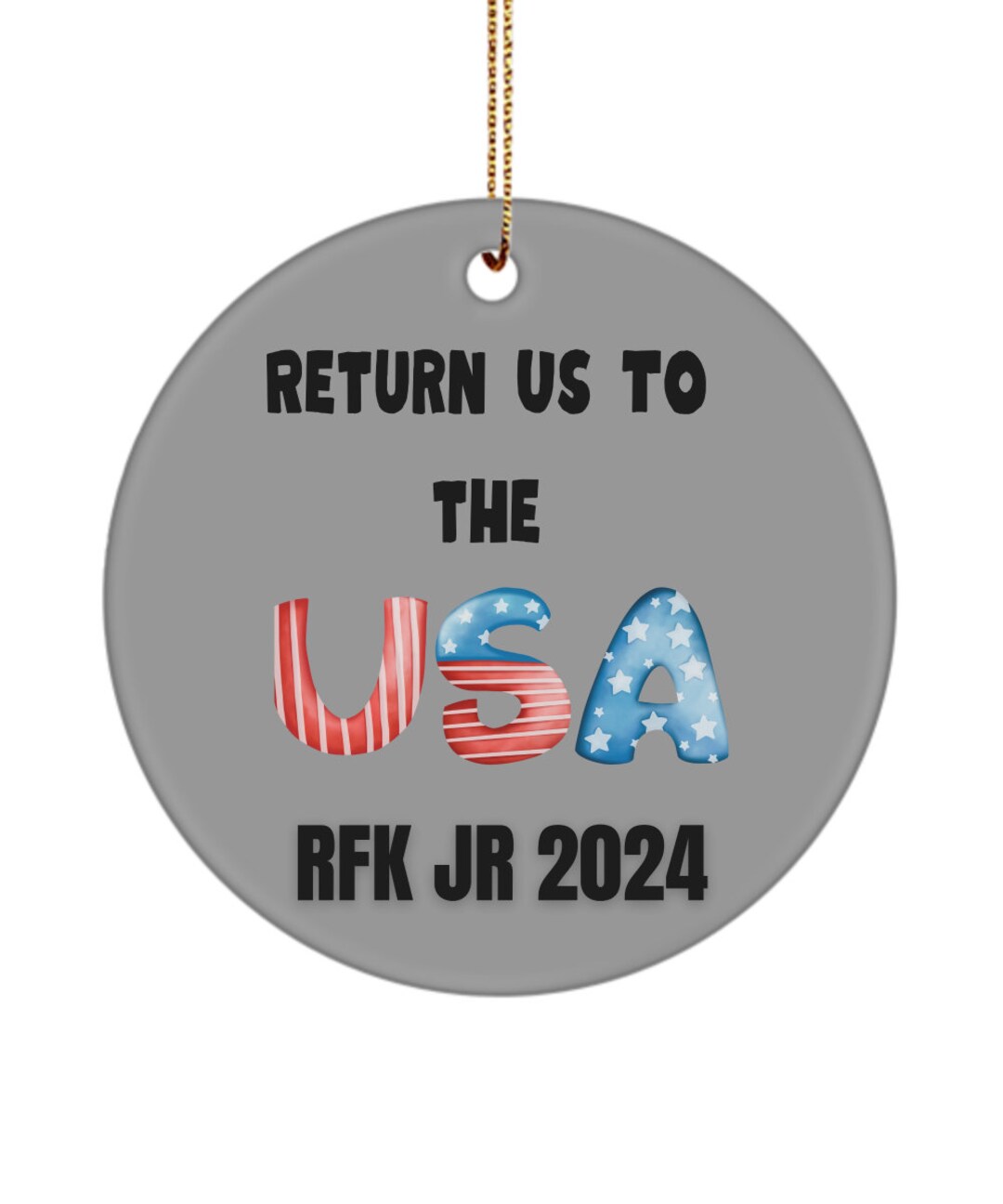 Rfk Jr 2024 Ornament, Usa Ornament, Xmas Round Car Ornament for