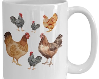 Chicken Coffee Mug: Farm Animal Lover Gift