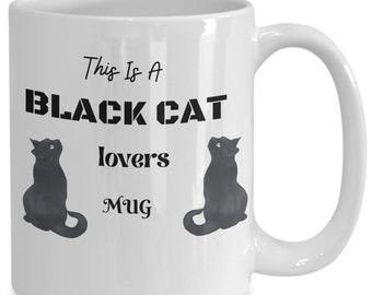 Black Cat Lovers Coffee Mug: Cat Mom/Dad Gift