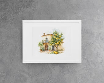 Italian Lemon Tree Wall Art Digital Print