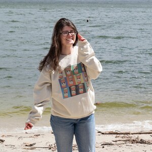 READY TO SHIP: Medicine Bottle Grid Sweatshirt | Pill Bottle, Pharmacist, Pharmacy, Anxiety Shirt | Hand-drawn, Funny Crewneck