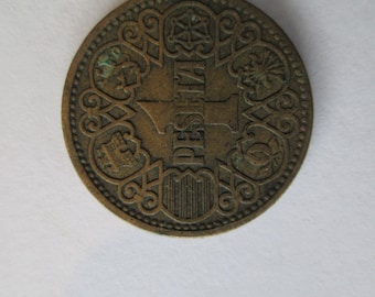 スペイン 1ペセタ硬貨 KM767 1944年地図 - Etsy 日本