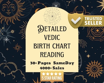 Vedische Geburtshoroskop-Lesung am selben Tag | Jyotish Natal Interpretation | Siderisches Sternzeichen (Lahiri Ayanamsa) | Astrologie