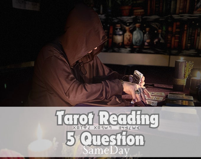 Same Day Tarot Reading with 5 Questions, Love,Career,Twin Flame,Divination for Future,Specialized psychic reader