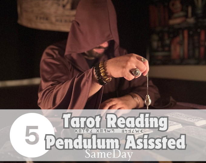 Pendulum Assisted Tarot Reading, 5 Question Insight, Spiritual Guidance, Psychic Clarity, Intuitive Answers
