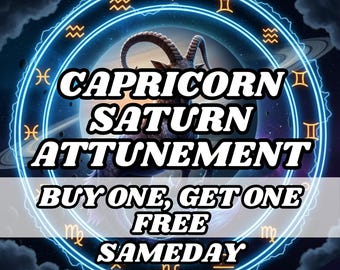 Capricorn & Saturn Attunement Ritual, Psychic Attunement, Psychic Activation, Psychic Initiation ,Astrology attunement