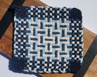 Confetti Center Denim, Azzurro Polvere e Bianco con Bordo Blu Navy