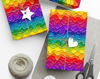 Rainbow Slime Birthday Gift Wrapping Paper