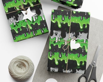 Papier Cadeau D'anniversaire Green Slime Boys