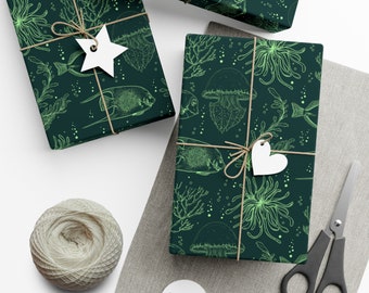 Bioluminescent Sea Life Gift Wrapping Paper