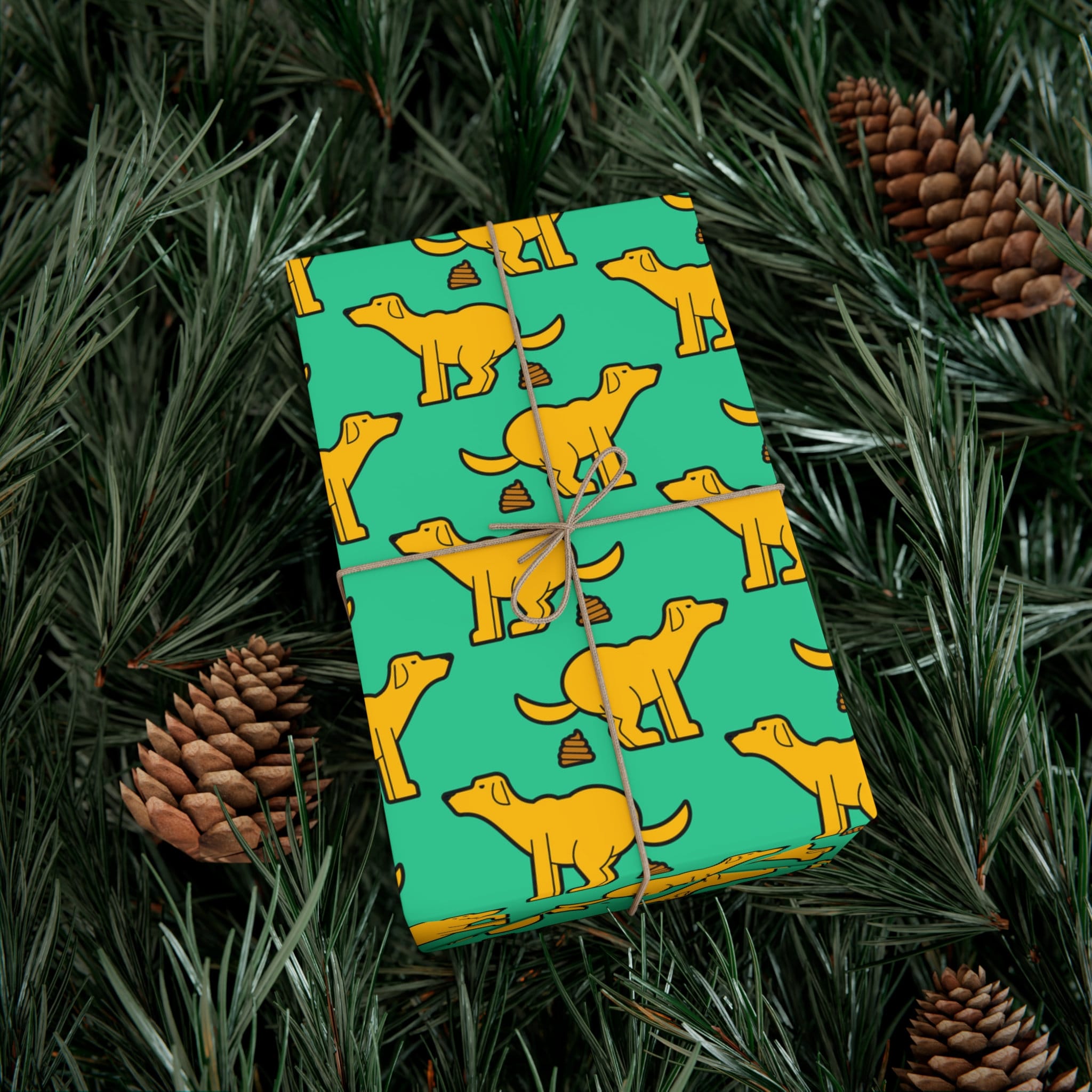 Dogs Pooping Funny Gift Wrapping Paper Etsy