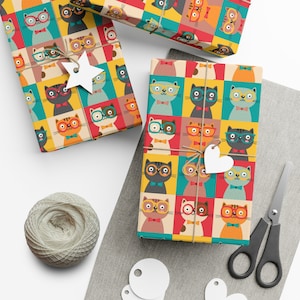 Cats in Glasses Gift Wrapping Paper