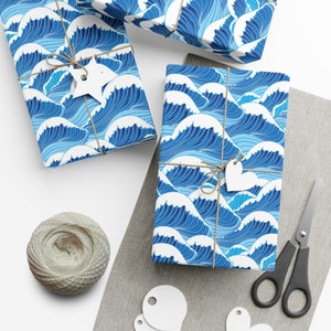 Japanese Wave Gift Wrapping Paper