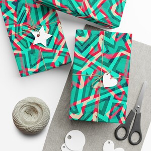 Pink & Blue Graffiti Gift Wrapping Paper