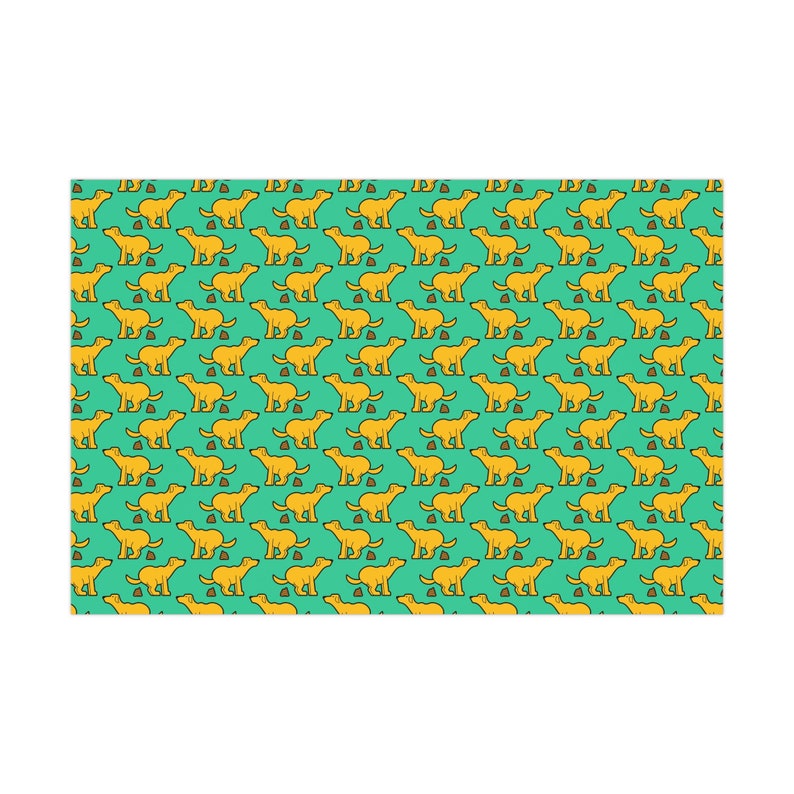 Dogs Pooping Funny Gift Wrapping Paper Etsy