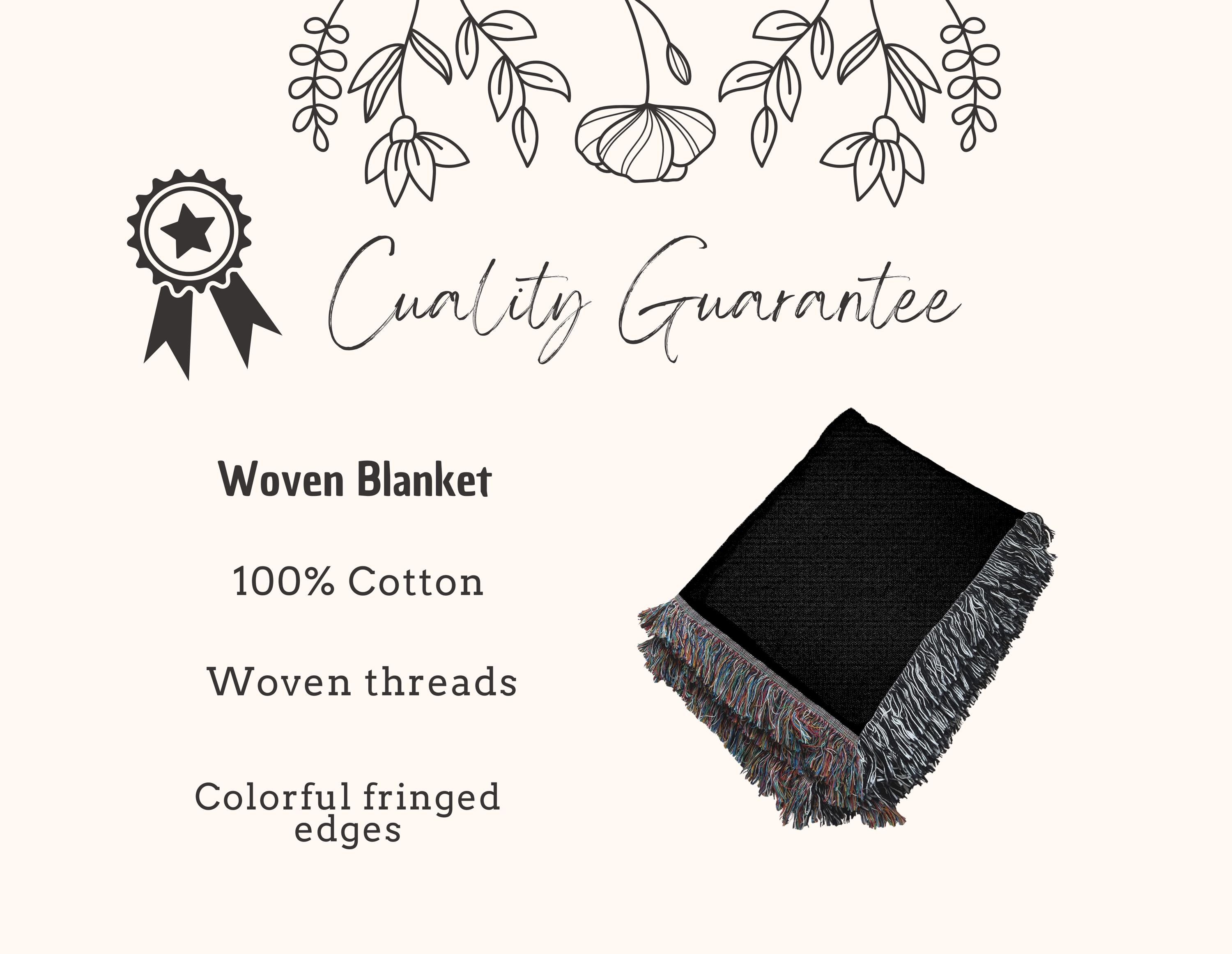 Personalized Woven Throw Blanket, Cotton Anniversary Gift for Couple ...