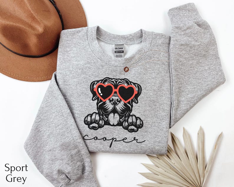 Custom Dog Breed Sweatshirt, Valentine's Day Dog Lover Gift